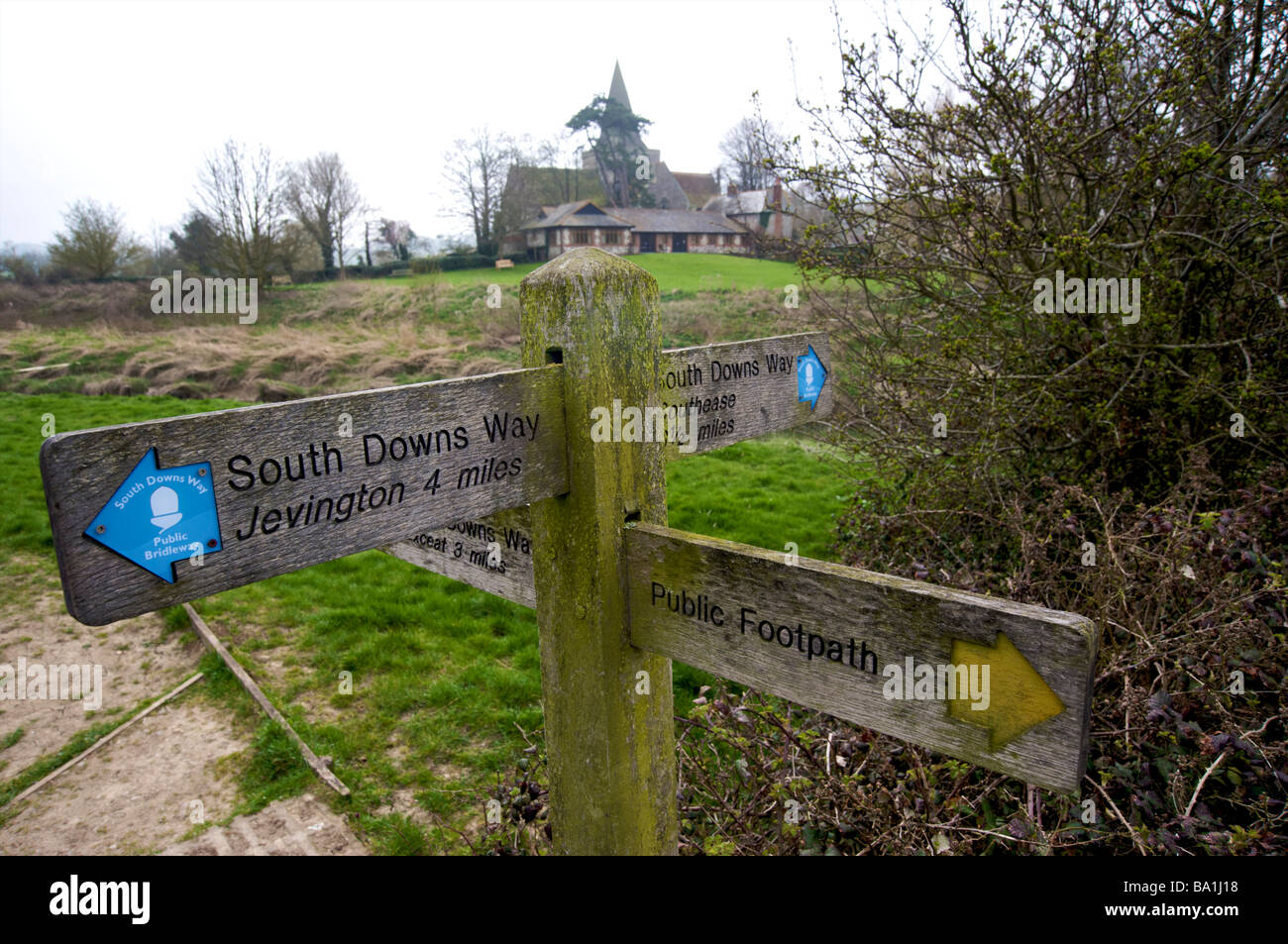 Touristenort, Sussex auf der South Downs way Stockfoto