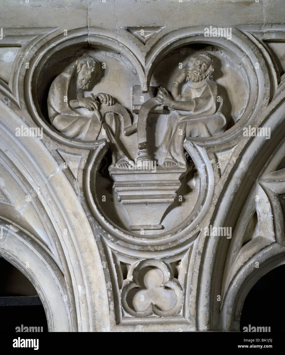 Die Kathedrale von Canterbury Mönche schreiben im Skriptorium Stockfoto
