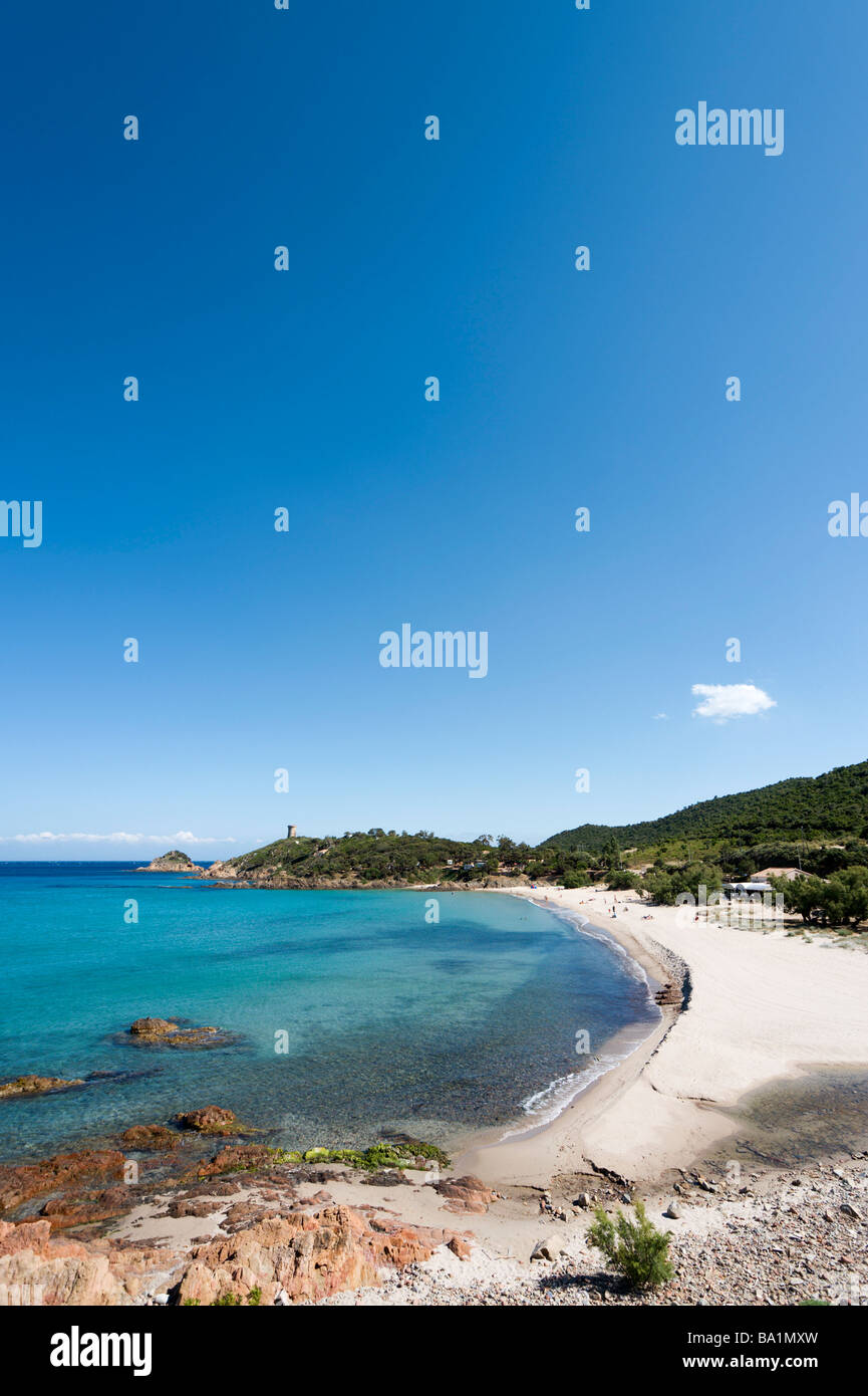 Strand von Fautea, in der Nähe von Porto-Vecchio, Korsika, Frankreich Stockfoto