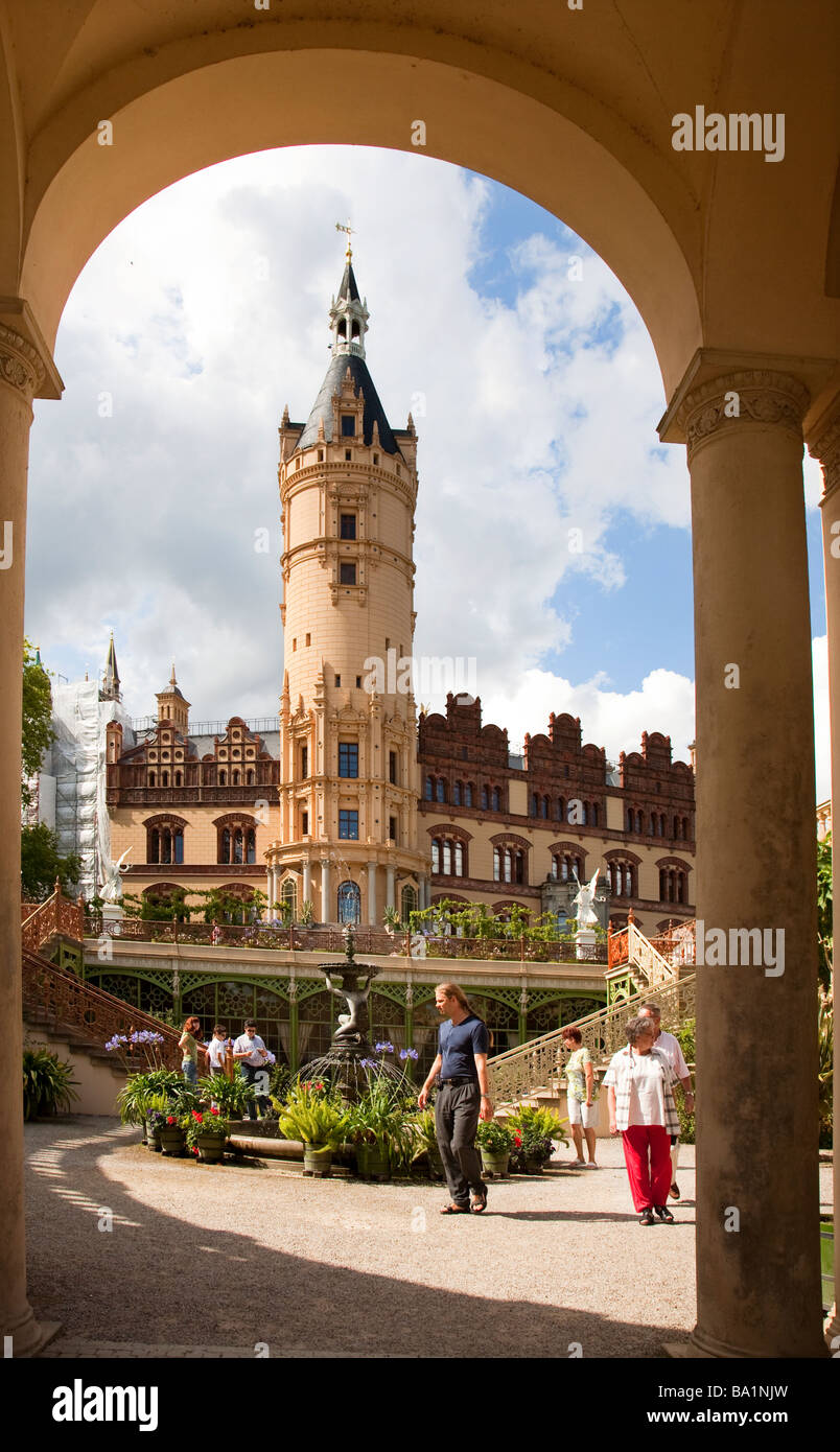 Schweriner Schloss Deutschland Stockfoto