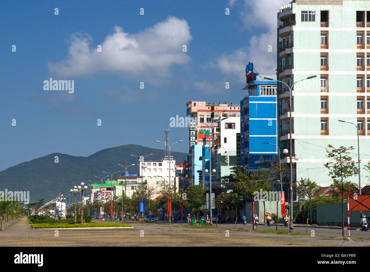 Hochhäuser in den Hafen von Da Nang Vietnam Stockfoto