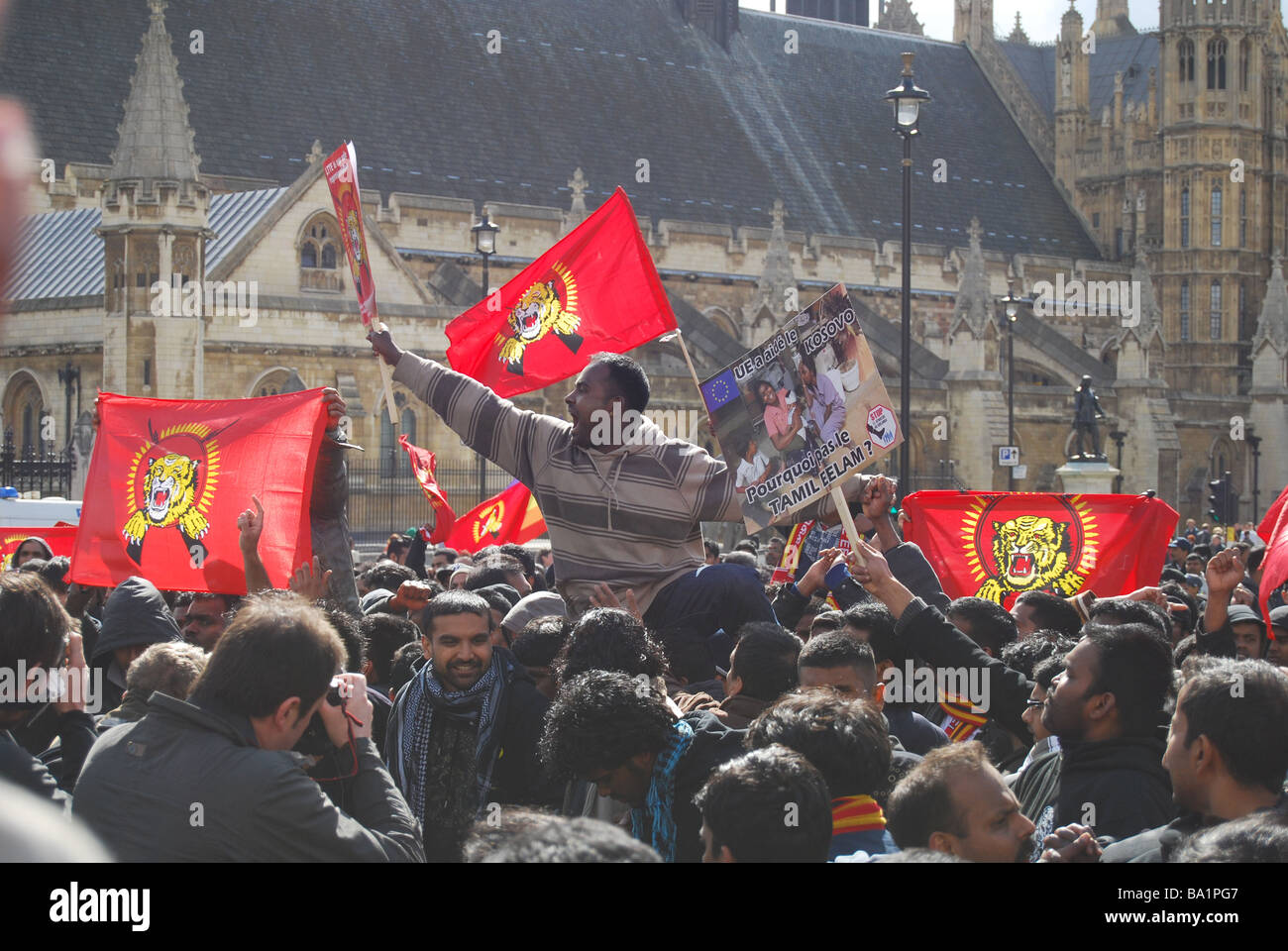 Tamil Sri Lanka Demonstration Westminster London Stockfoto
