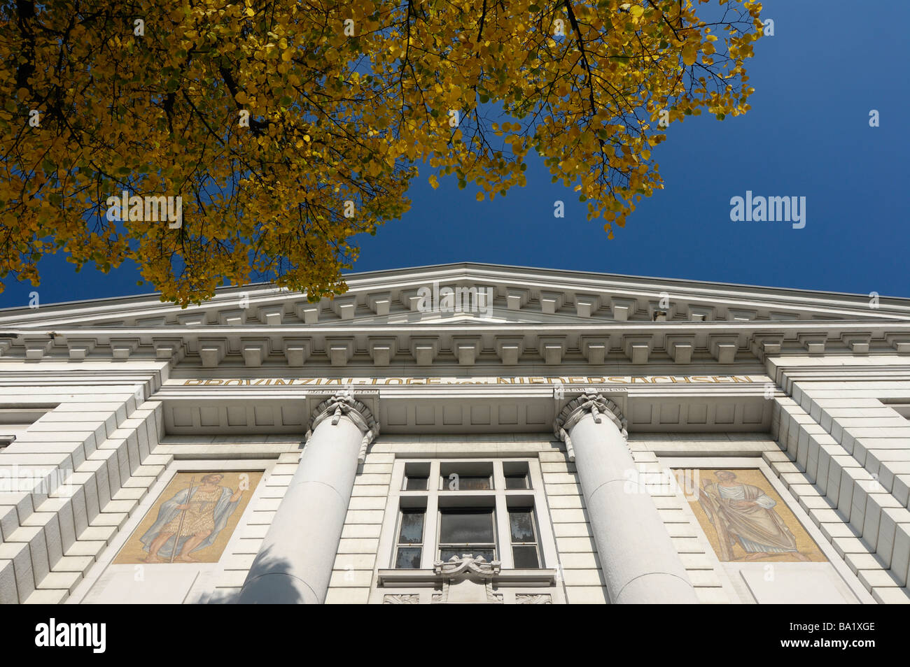 Das Logenhaus Provinzialloge Niedersachsen am Moorweidenstraße in Hamburg, Deutschland. Stockfoto