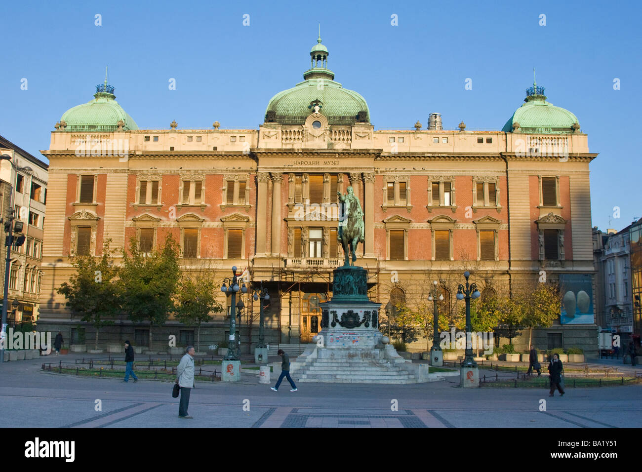 Nationalmuseum am Platz der Republik in Belgrad Serbien Stockfoto
