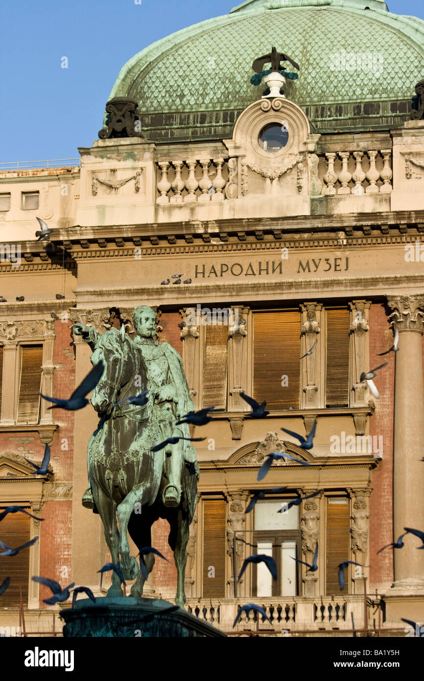 Nationalmuseum am Platz der Republik in Belgrad Serbien Stockfoto