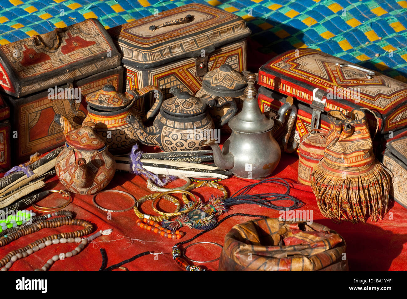 Souvenirs in Chinguetti Mauretanien Stockfoto