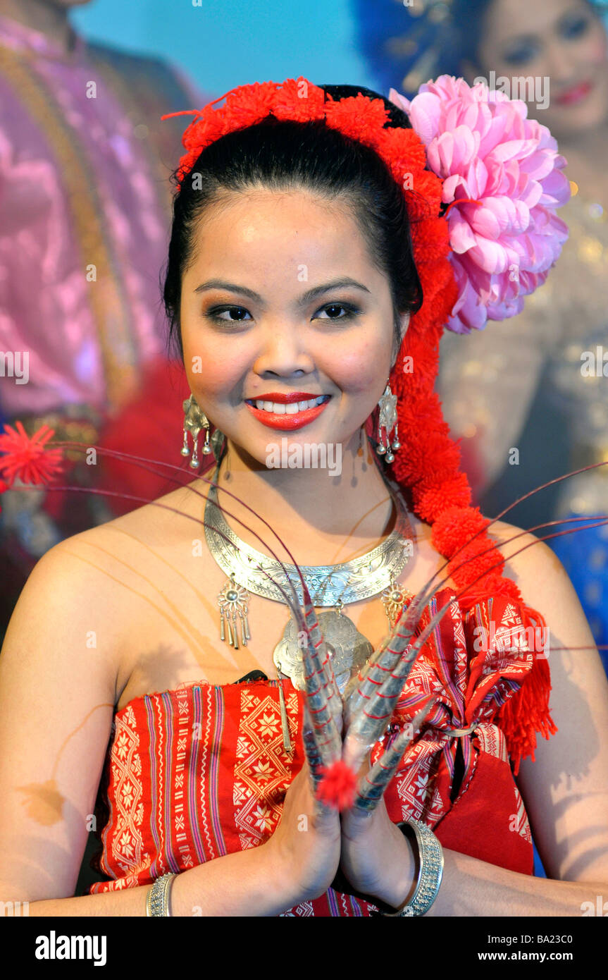 Thai-Frau in Tracht, Thailand Stockfoto