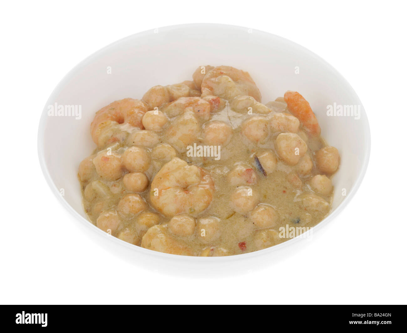 Garnelen und Kichererbsen Thai-Curry Stockfoto