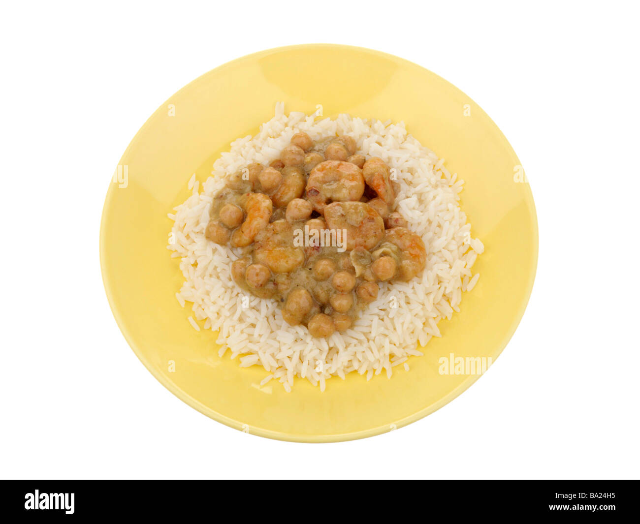 Garnelen und Kichererbsen Thai-Curry Stockfoto