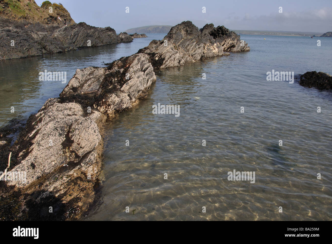 Cwm yr Eglwys rockt Stockfoto