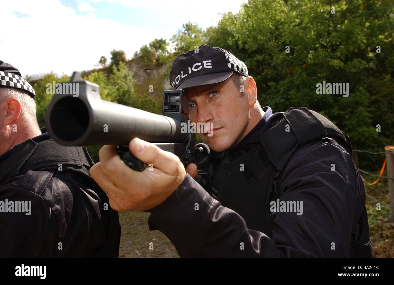 bewaffnete Polizei uk Stockfoto