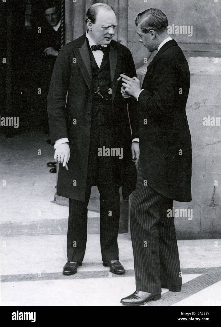 WINSTON CHURCHILL mit der Prince Of Wales im House Of Commons im Jahre 1919 Stockfoto