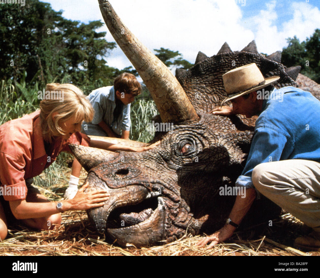JURASSIC PARK 1993 UIP Film mit Laura Dern auf der linken Seite, Richard Attenborough auf der rechten Seite Stockfoto