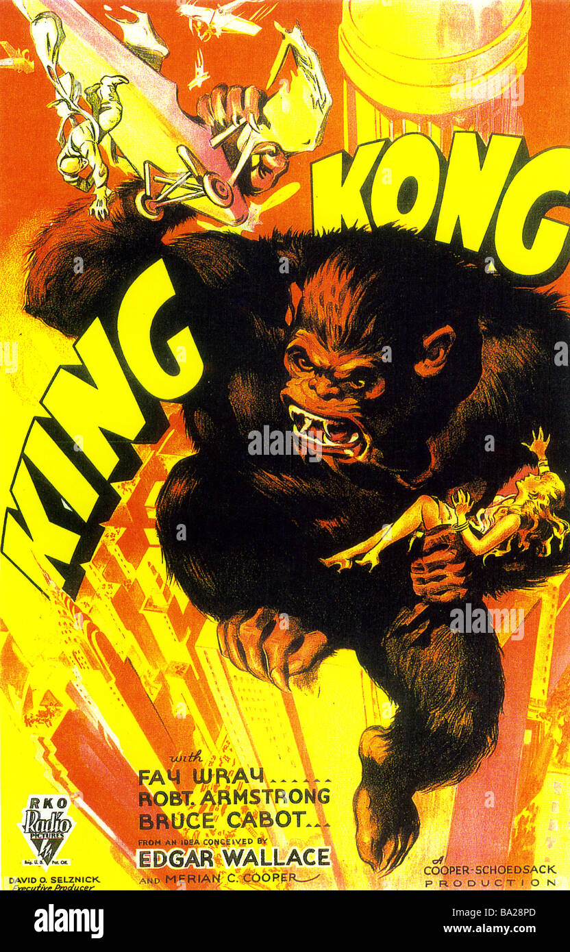 KING KONG Poster für 1933 RKO Films Stockfoto