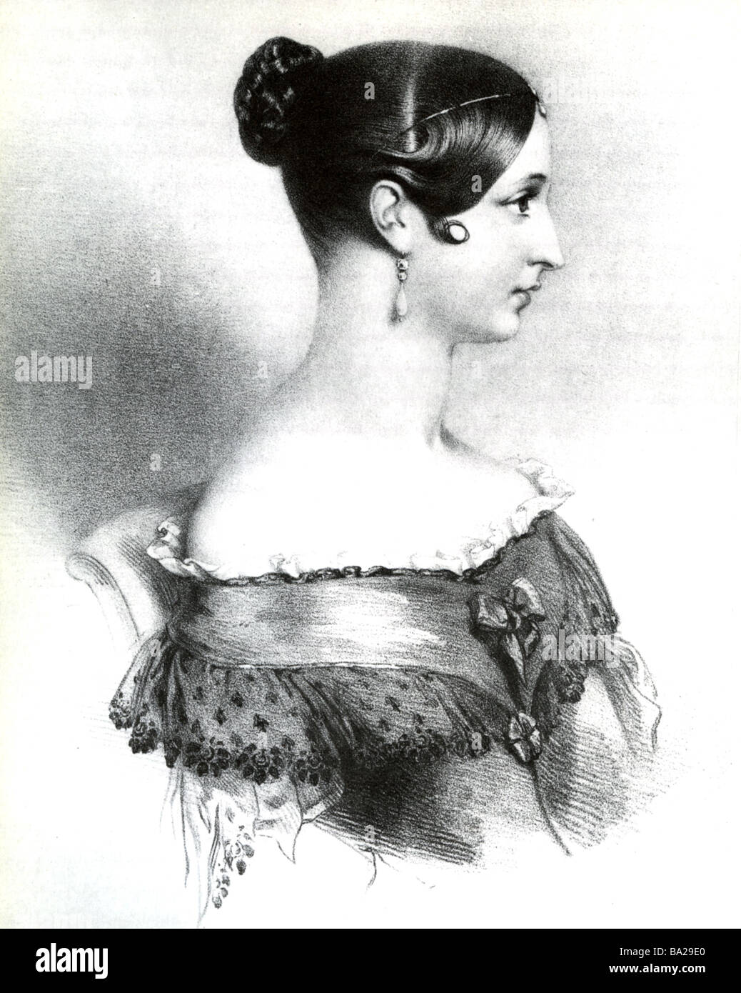 Königin VICTORIA im Alter von 18 Stockfoto