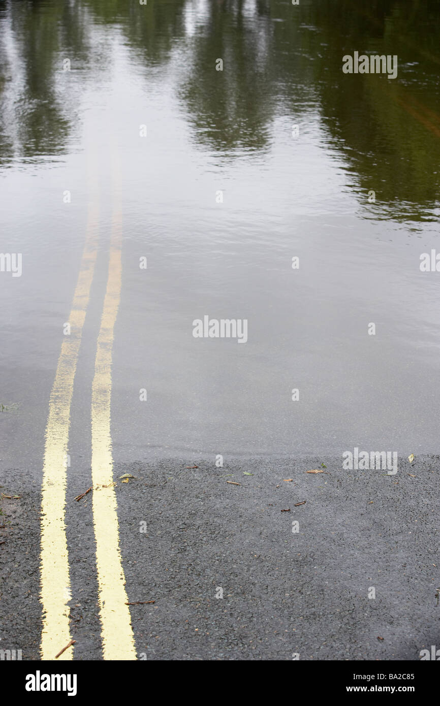 Wasser Überschwemmungen Straßen Stockfoto