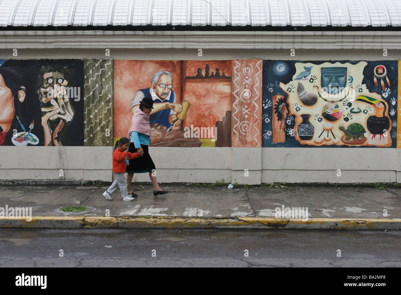 Mercado Artesanal La Mariscal, Neustadt Quito, Ecuador. Stockfoto