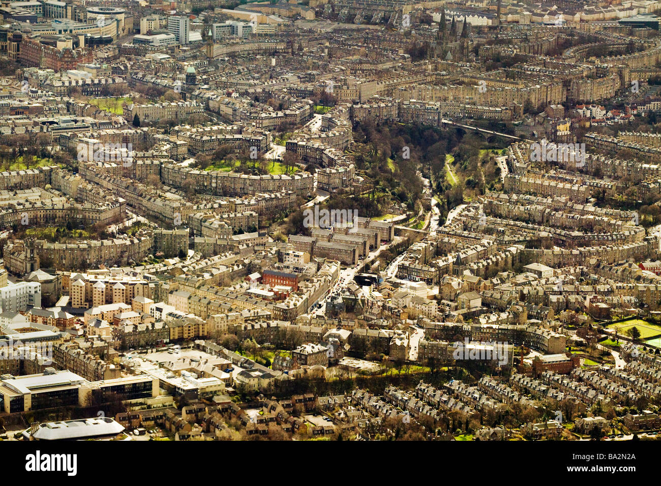 Foto Luftaufnahme von Edinburgh New Town Stockbridge Stockfoto