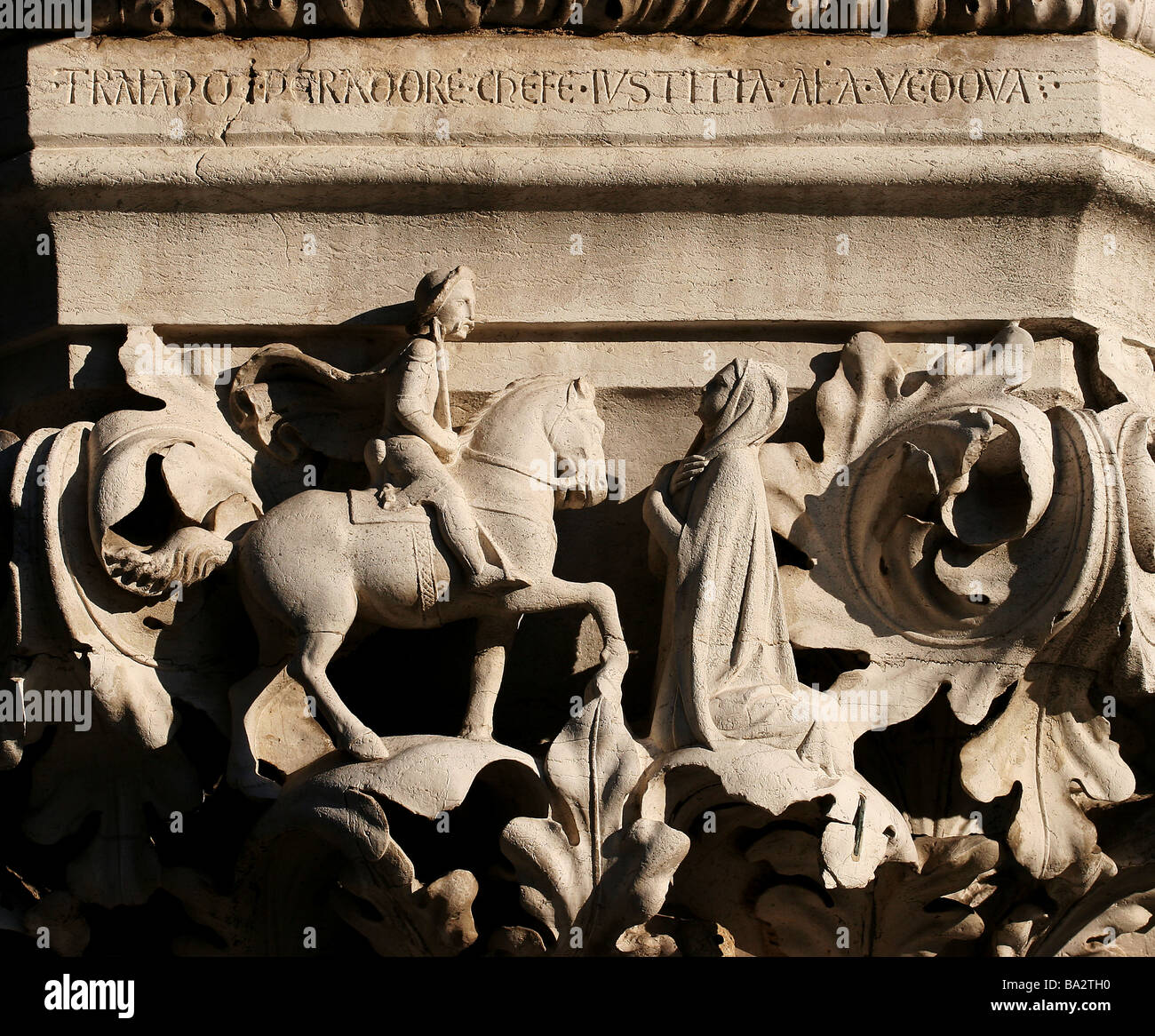 Christian Stein schnitzen an der Fassade der Basilika (Basilica di San Marco)-Venedig Markusplatz Stockfoto