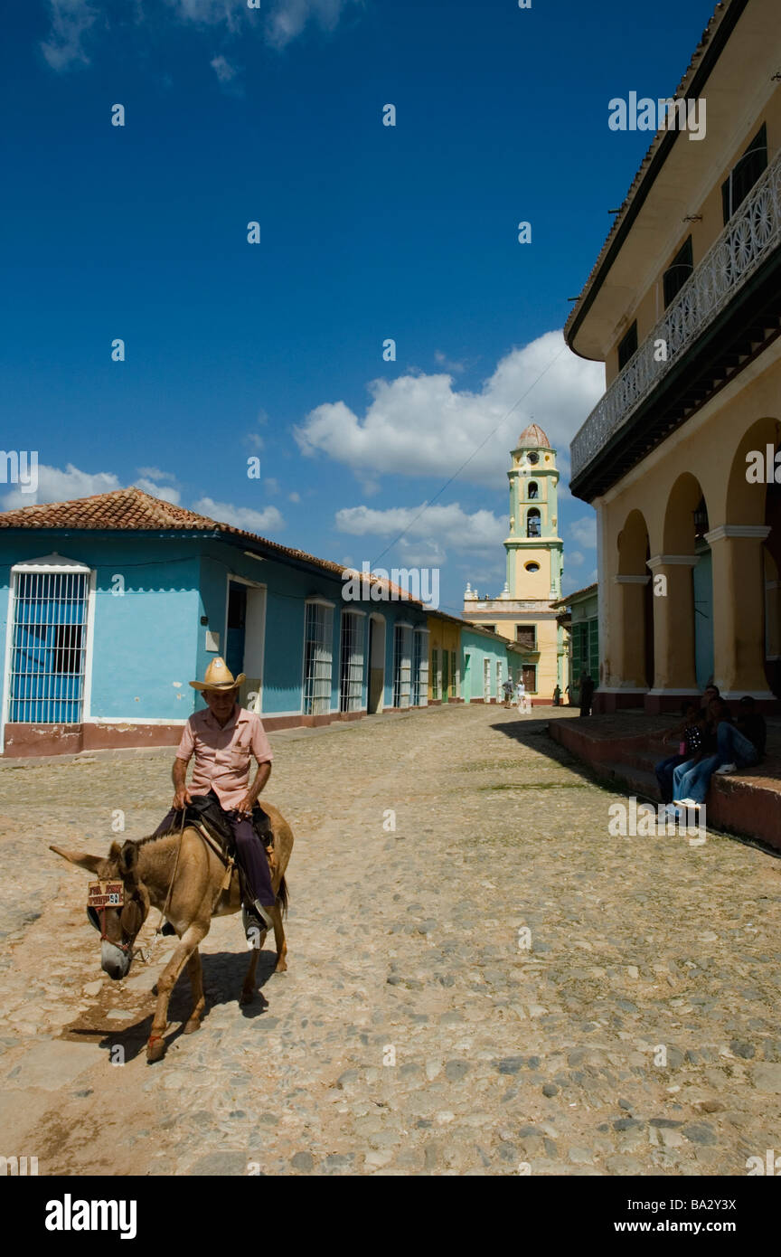 Kuba Trindad Esel für Touristen in th Kuba Trinidad Donkey für Touristen zu fotografieren, fotografieren Stockfoto
