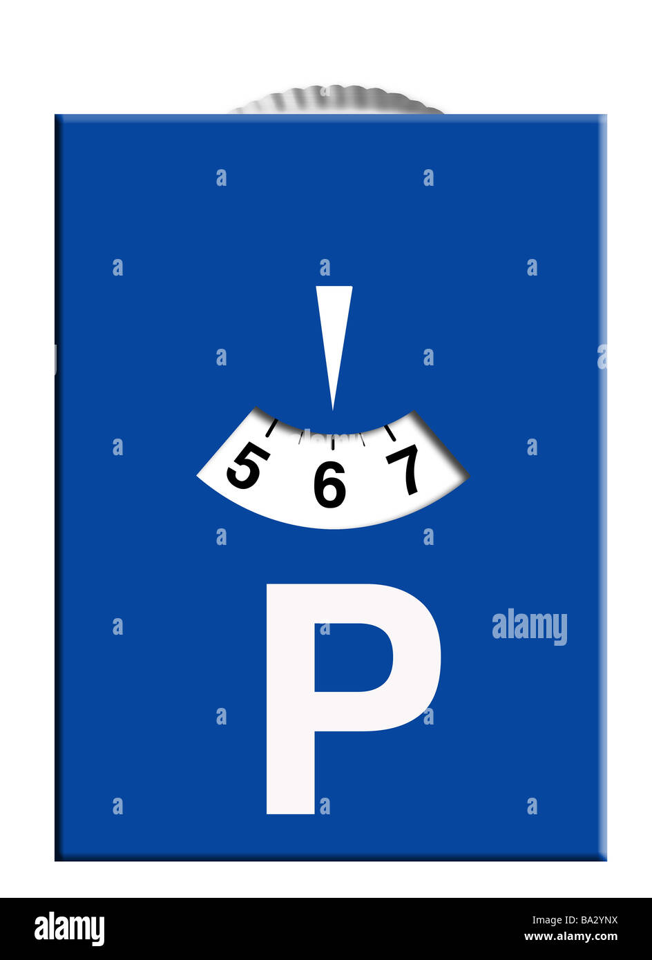 Park-Disk Ad Ankunftszeit Parkplatz Platz kurz-Zeit-Parkplatz Ort Anreise Park Park-Zeitdauer Symbol beschränkt Parkplätze Stockfoto