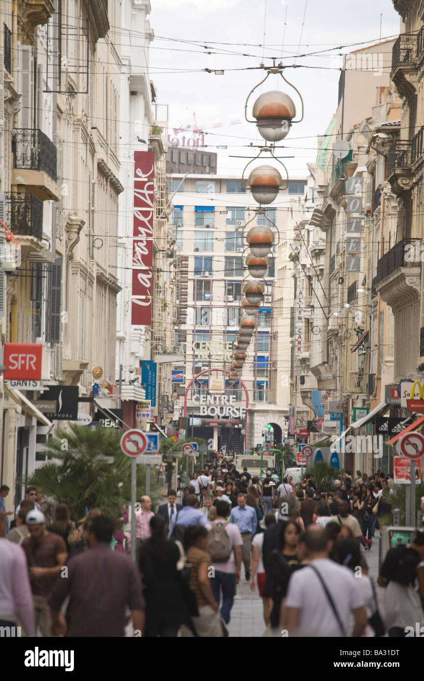 Shopping Verkehr in die Innenstadt von Marseille Frankreich Stockfoto