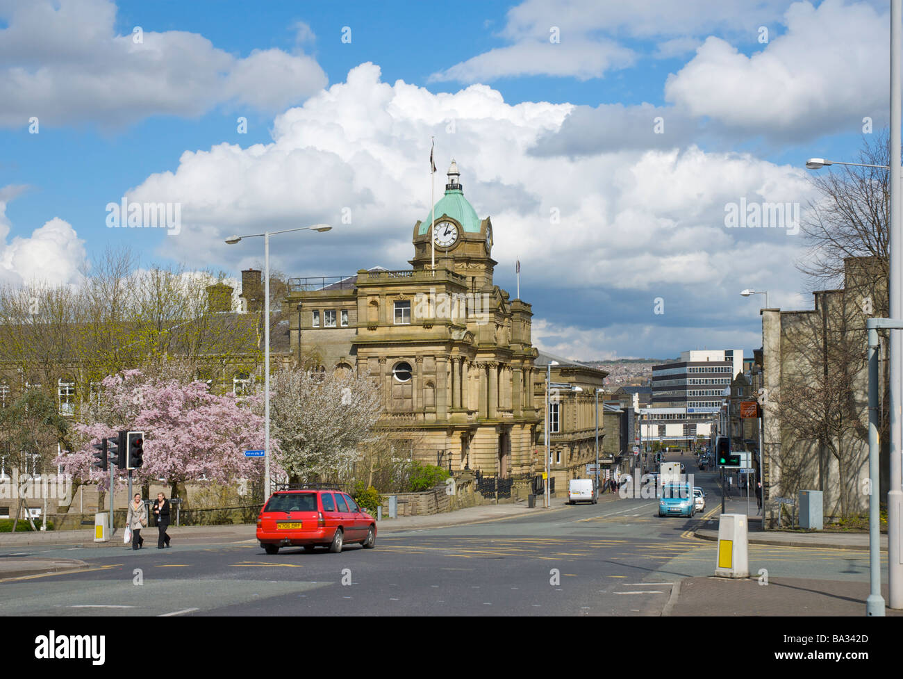 Das Rathaus am Manchester Road, Burnley, Lancashire, England UK Stockfoto