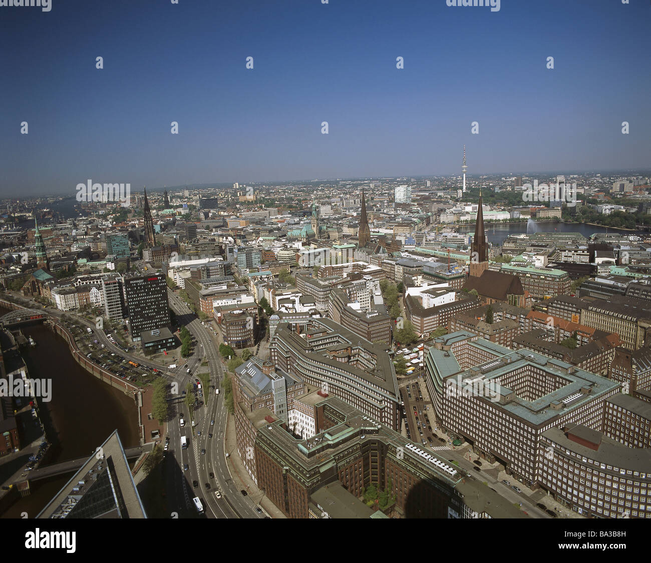 Deutschland Hamburg City-Übersicht Büro-Haus-Viertel Willy-Brandt-Straße Sommer Europa Norddeutschland Stadt Stadt Hansestadt Stockfoto