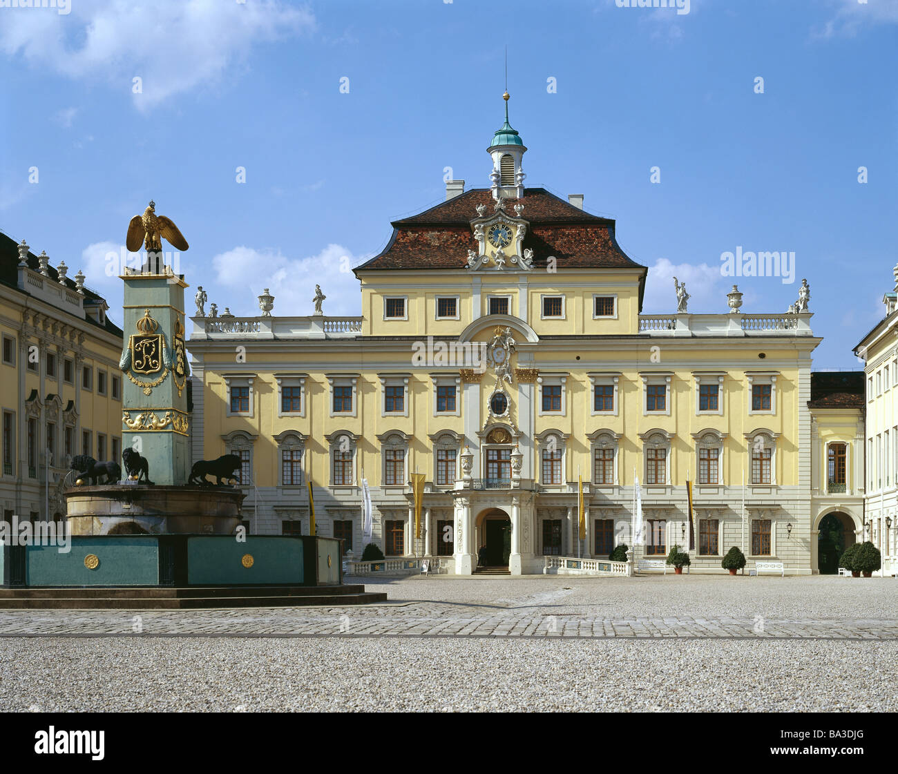 Deutschland-Baden-Württemberg-Ludwigsburg Residenz Corps de Logis gut-Installation die Palast-Installation Altbau Stockfoto