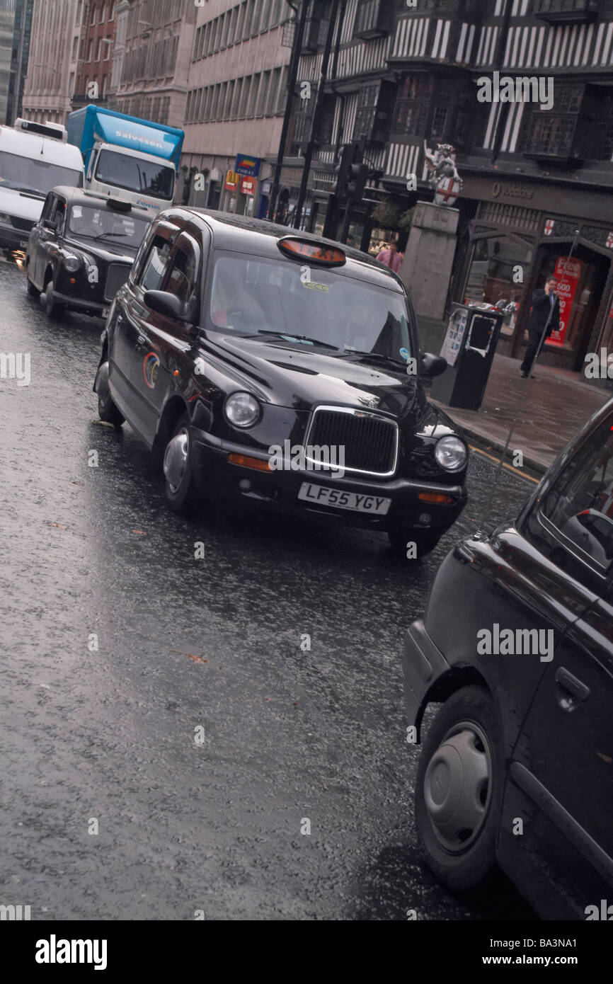 Taxis in der City of london Stockfoto