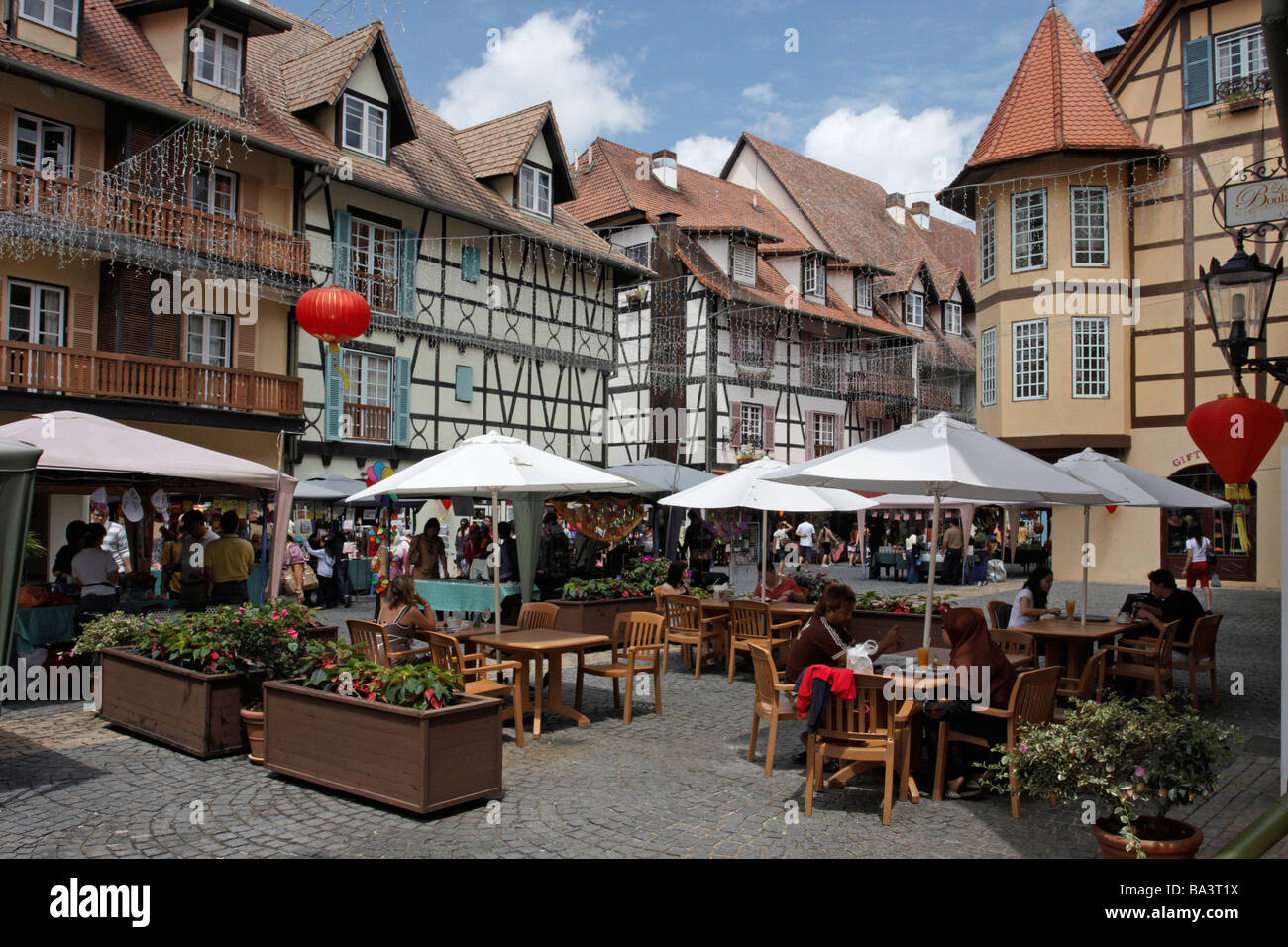 Erholung von einer französischen Altstadt in malaysia Stockfoto