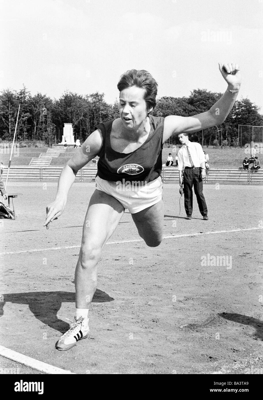 Sechziger Jahre, schwarz / weiß Foto, Sport, Leichtathletik, Sport
