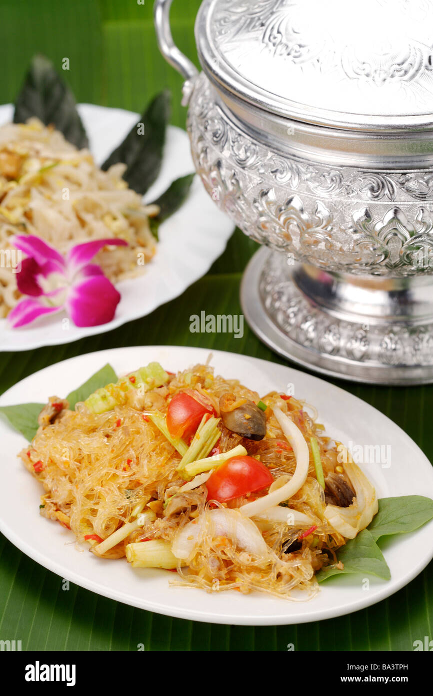 Southeast Asian Food und Topf Stockfoto
