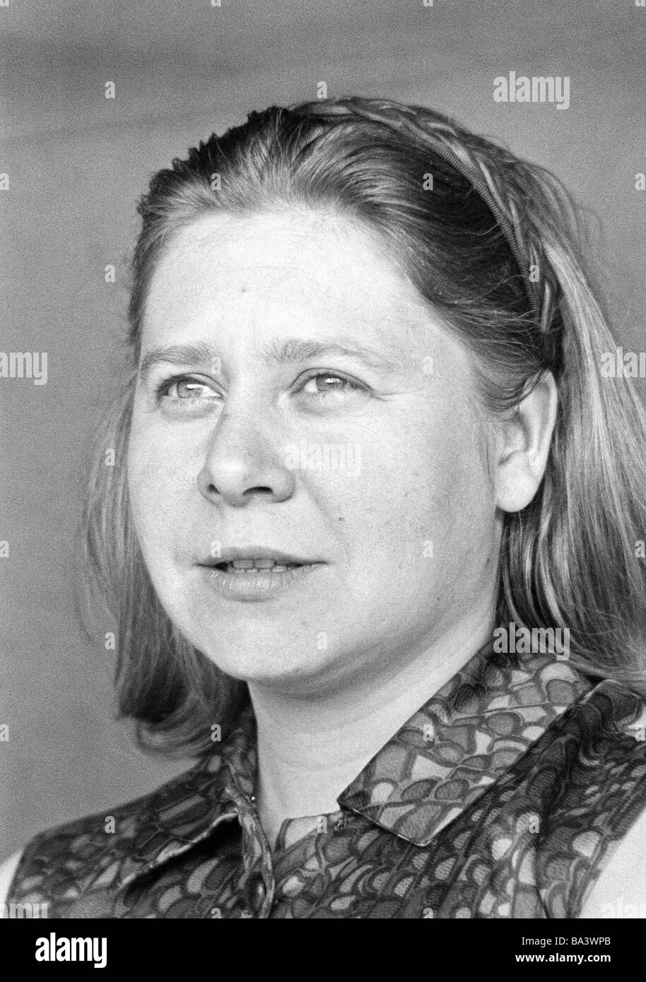 Siebziger Jahre, Menschen, Frau, Portraet, Maria Stockfoto