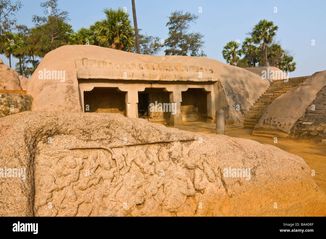 Shiva-Tempel im Saluvankuppam Village Mahabalipuram Tamil Nadu, Indien Stockfoto