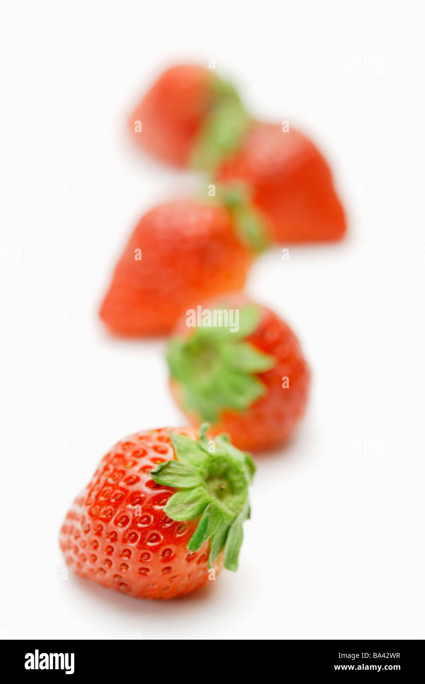 Erdbeeren in Folge Stockfoto