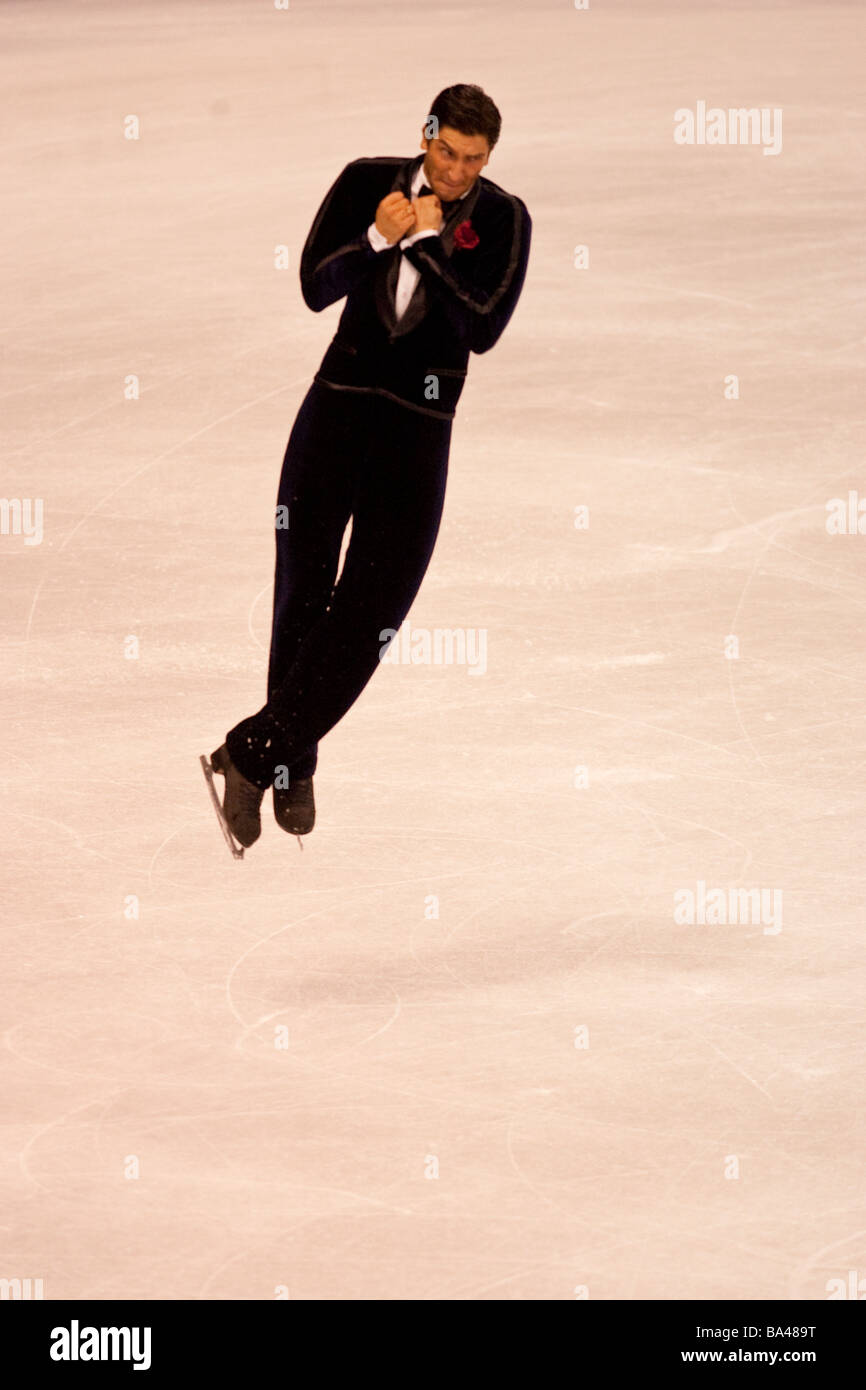Evan Lysacek USA konkurrieren in der freien Männer bei der Eiskunstlauf-Weltmeisterschaft 2009 Stockfoto