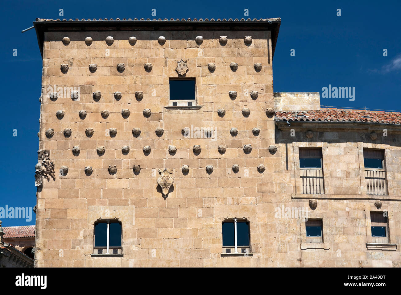 Haus der Muscheln Fassade von Salamanca autonomen Gemeinschaft Kastilien und Leon Spain Stockfoto