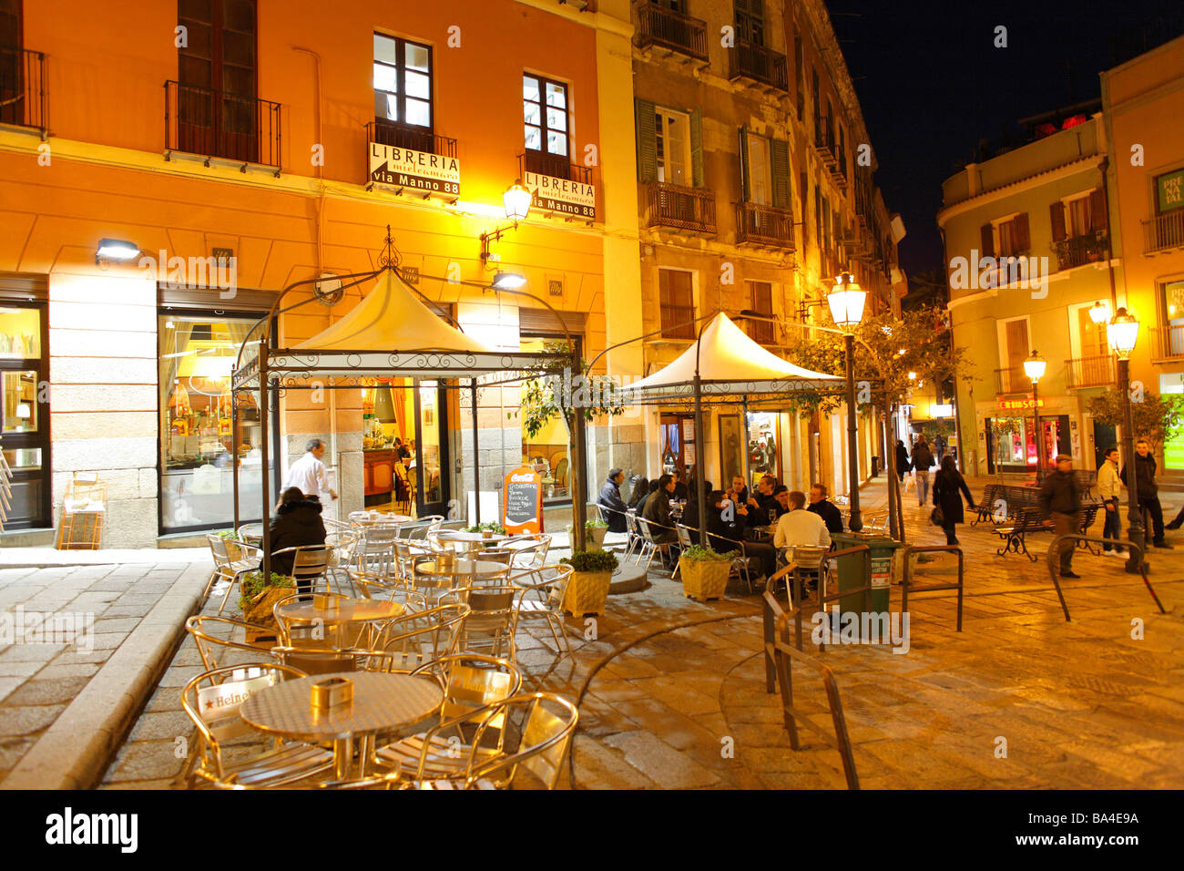Piazza Yenne, Cagliari, Sardinien, Italien Stockfoto