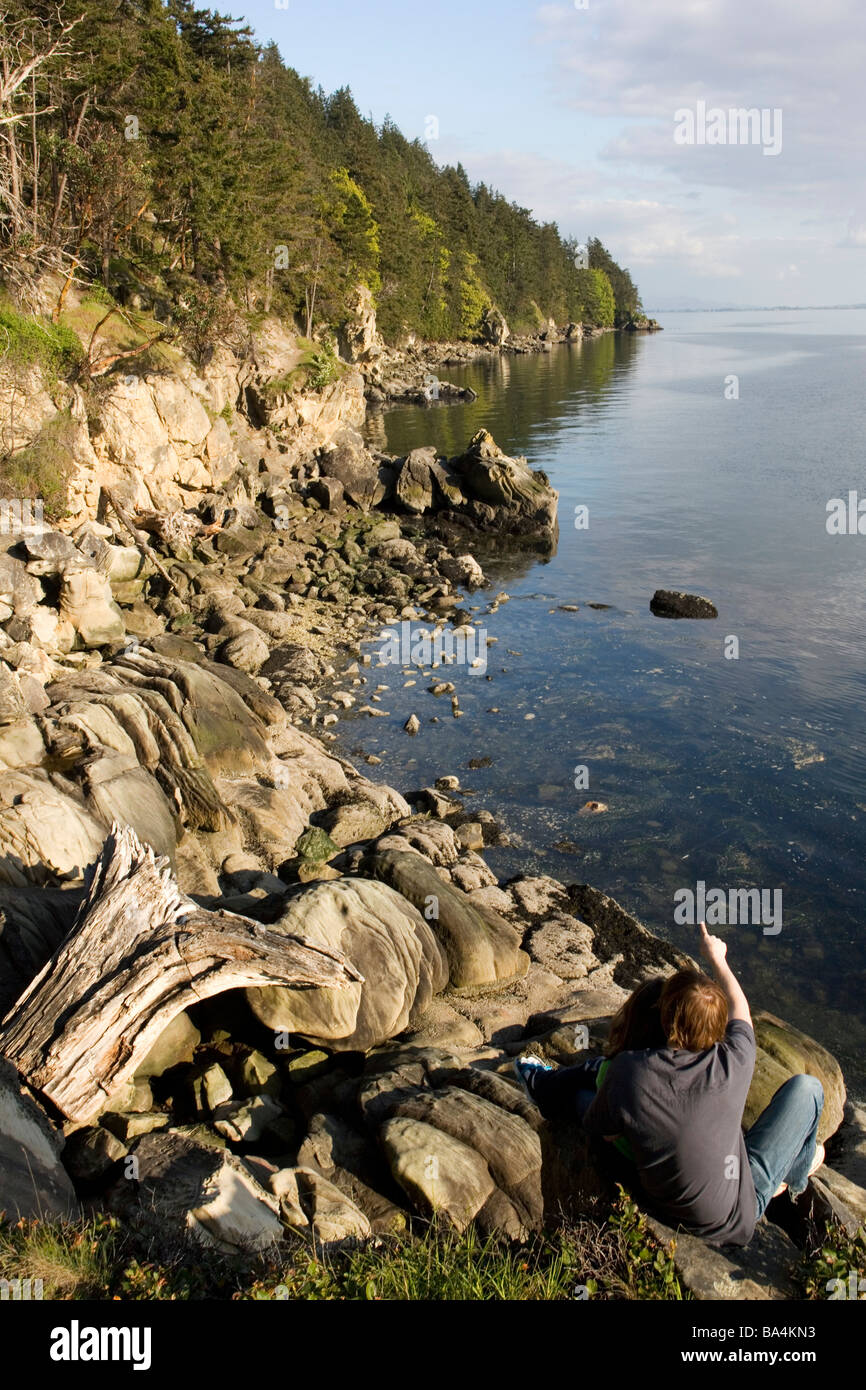 Sami Bay - Larrabee State Park, Washington Stockfoto