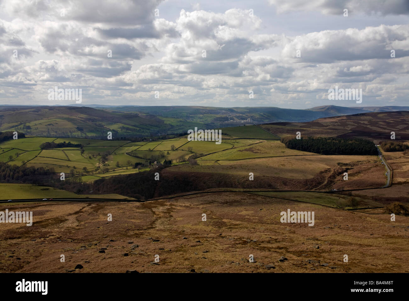 Blick vom Stanage Edge Stockfoto