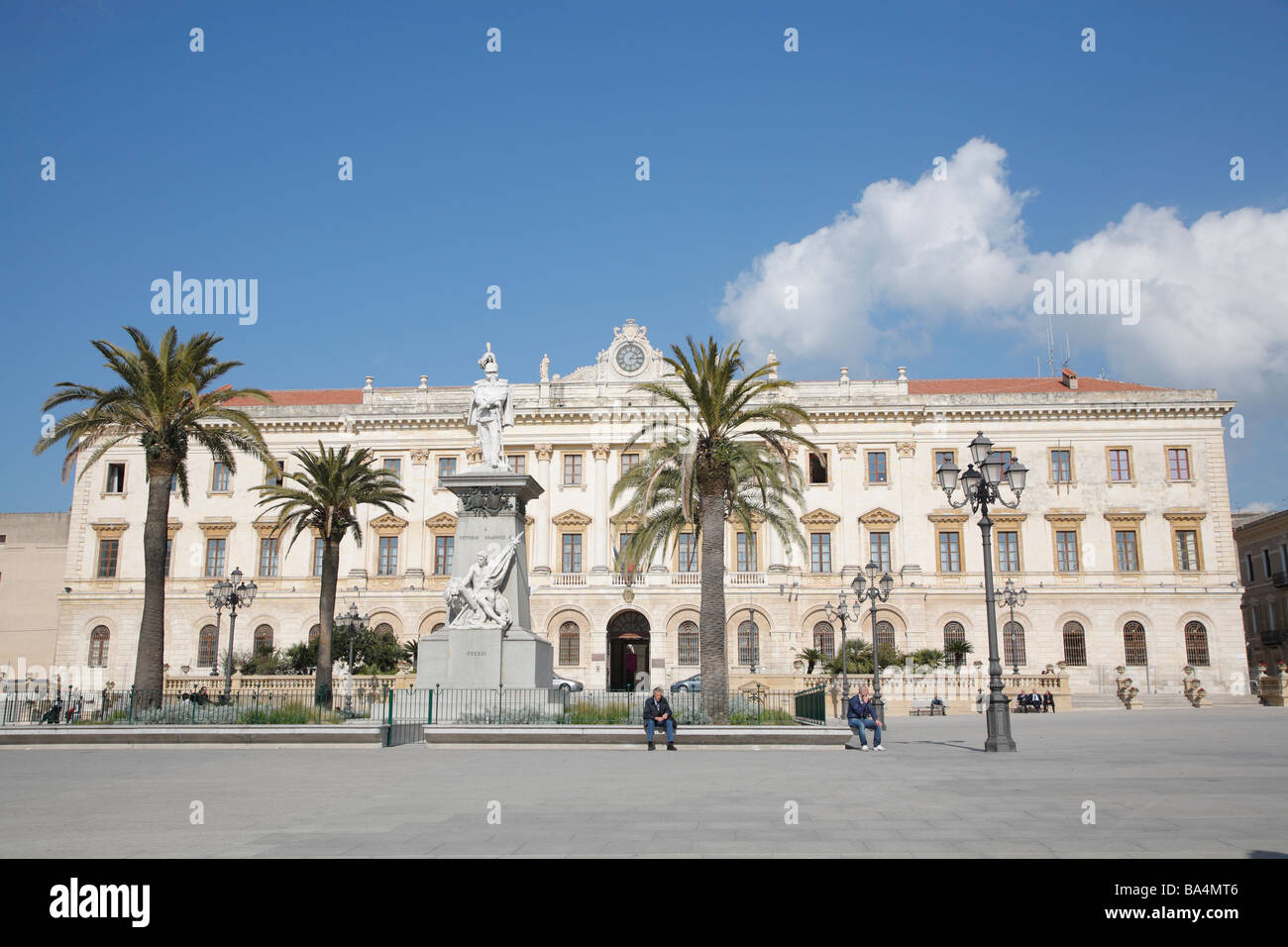 Piazza Italia, Sassari, Sardinien, Italien Stockfoto