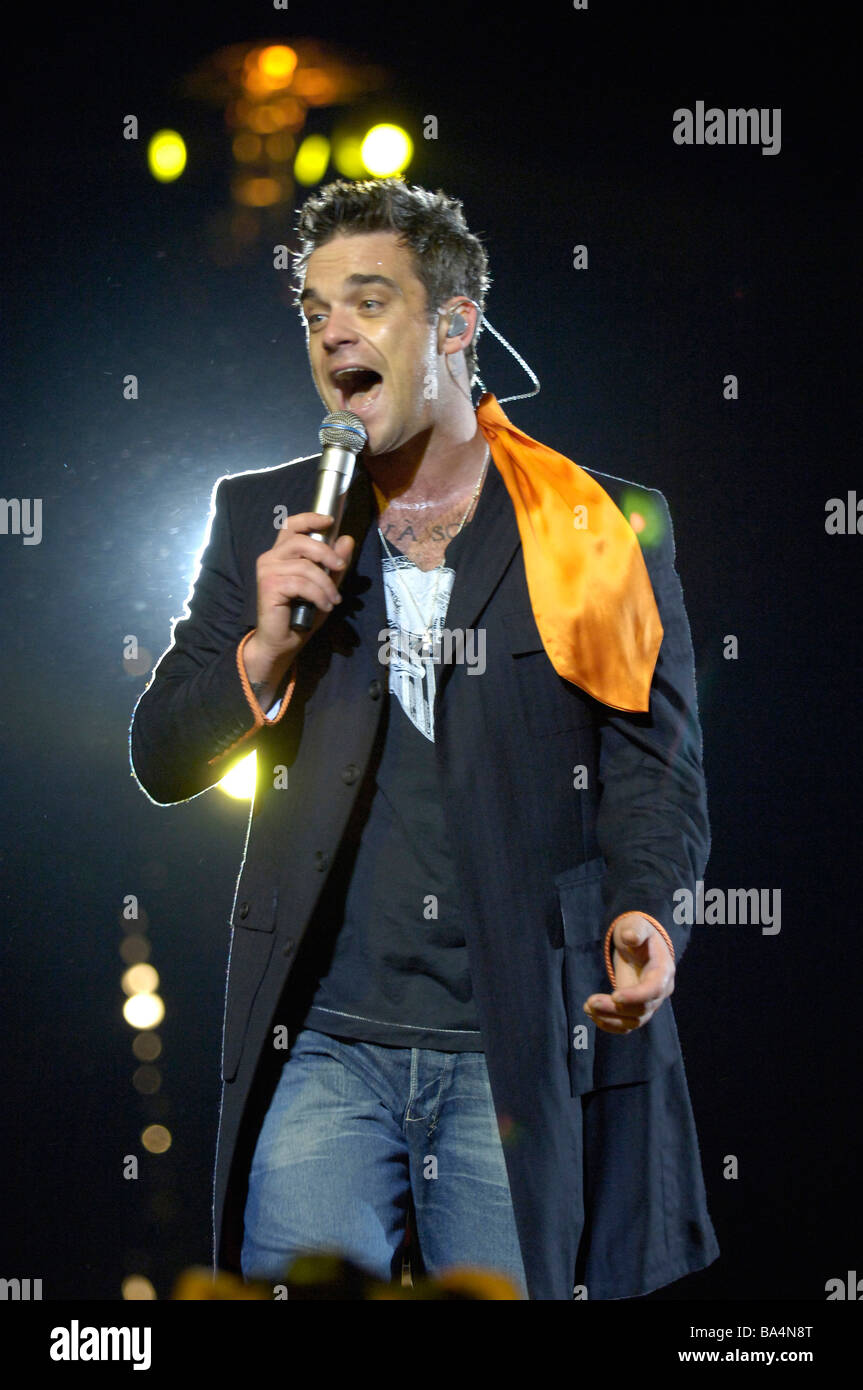 Robbie Williams Konzert; Roundhay Park, Leeds Stockfoto