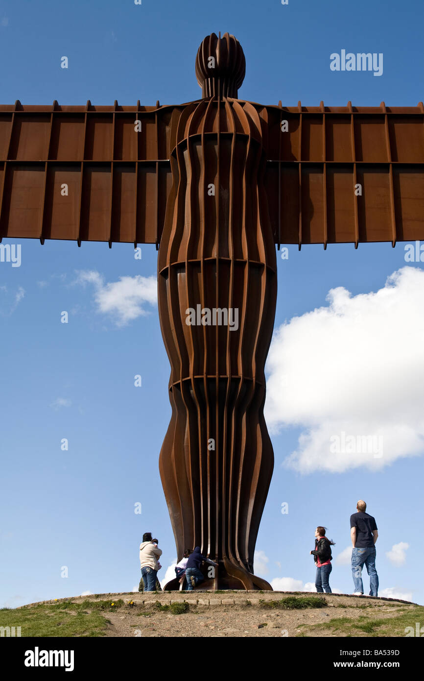 Der Engel der Norden Skulptur in Gateshead, Tyne & Verschleiß Stockfoto