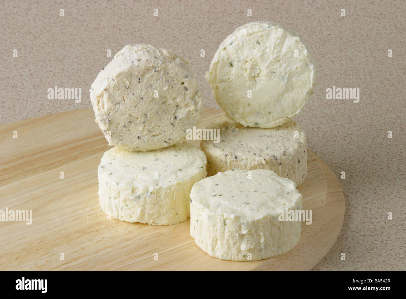 Boursin Käse Stockfoto