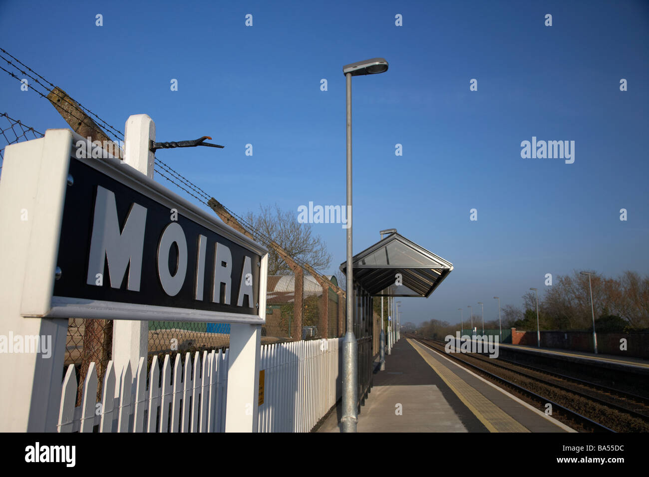 Northern Ireland Railways Moira Bahnhof halt Grafschaft unten Nordirland Vereinigtes Königreich Stockfoto