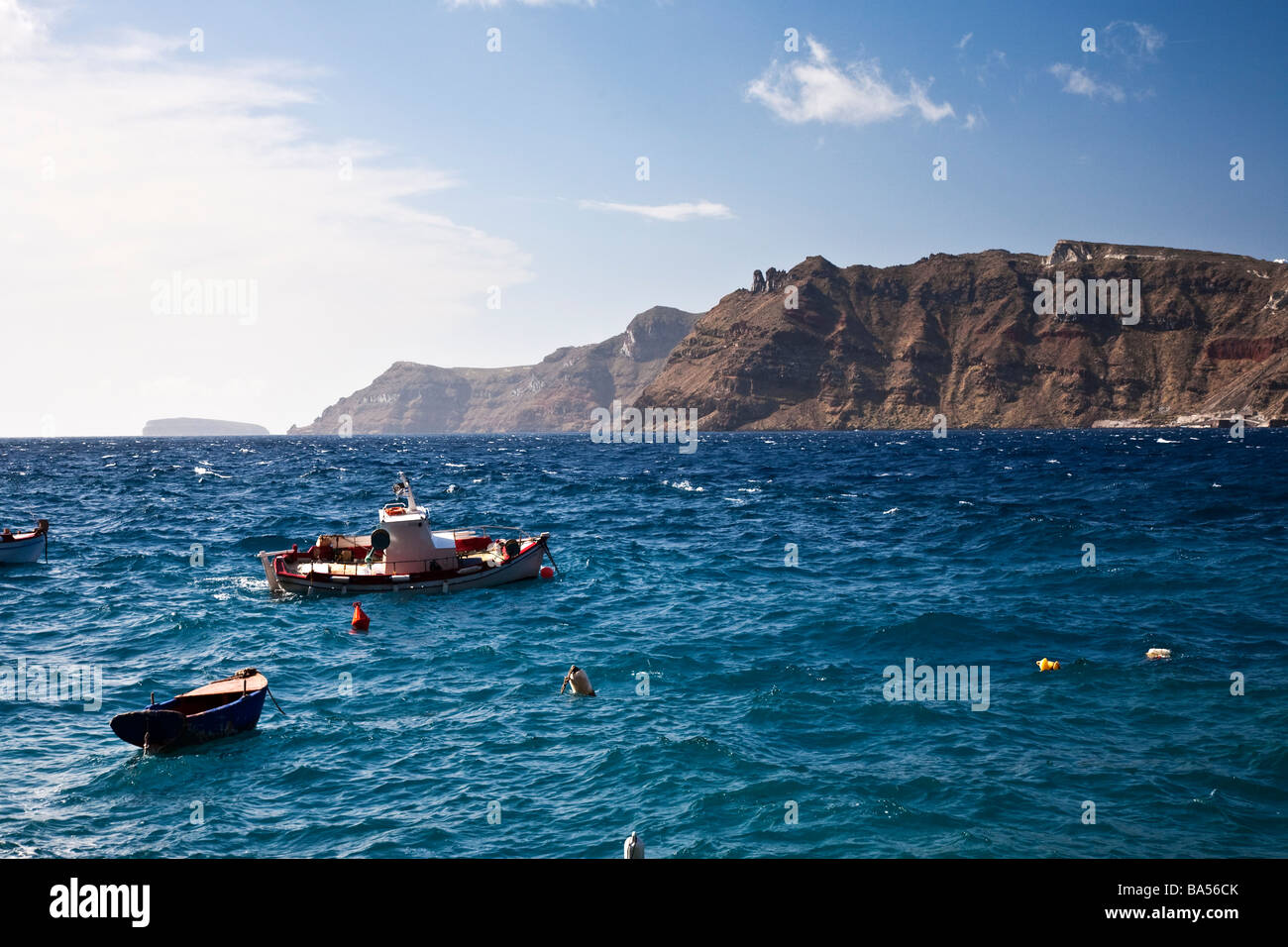 Thassia Santorini Cyclades Griechenland Stockfoto