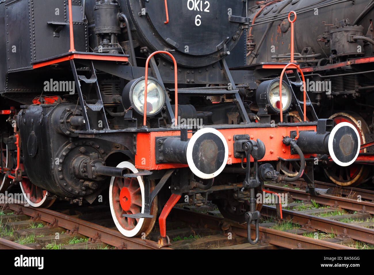 Alte Dampfmaschine, die Lokomotive Stockfoto