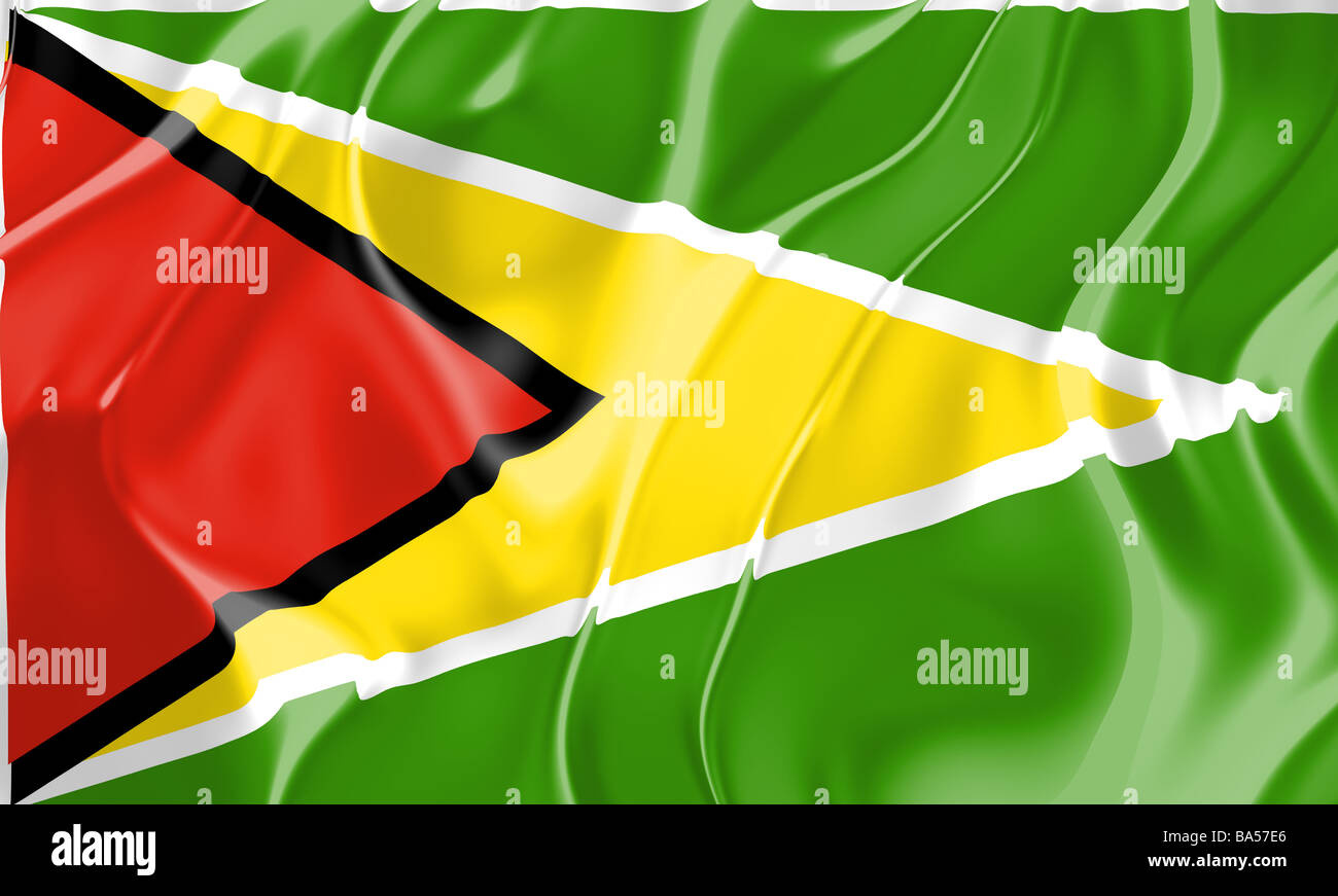 Flagge von Guyana national Land Symbol Abbildung Stockfotografie Alamy