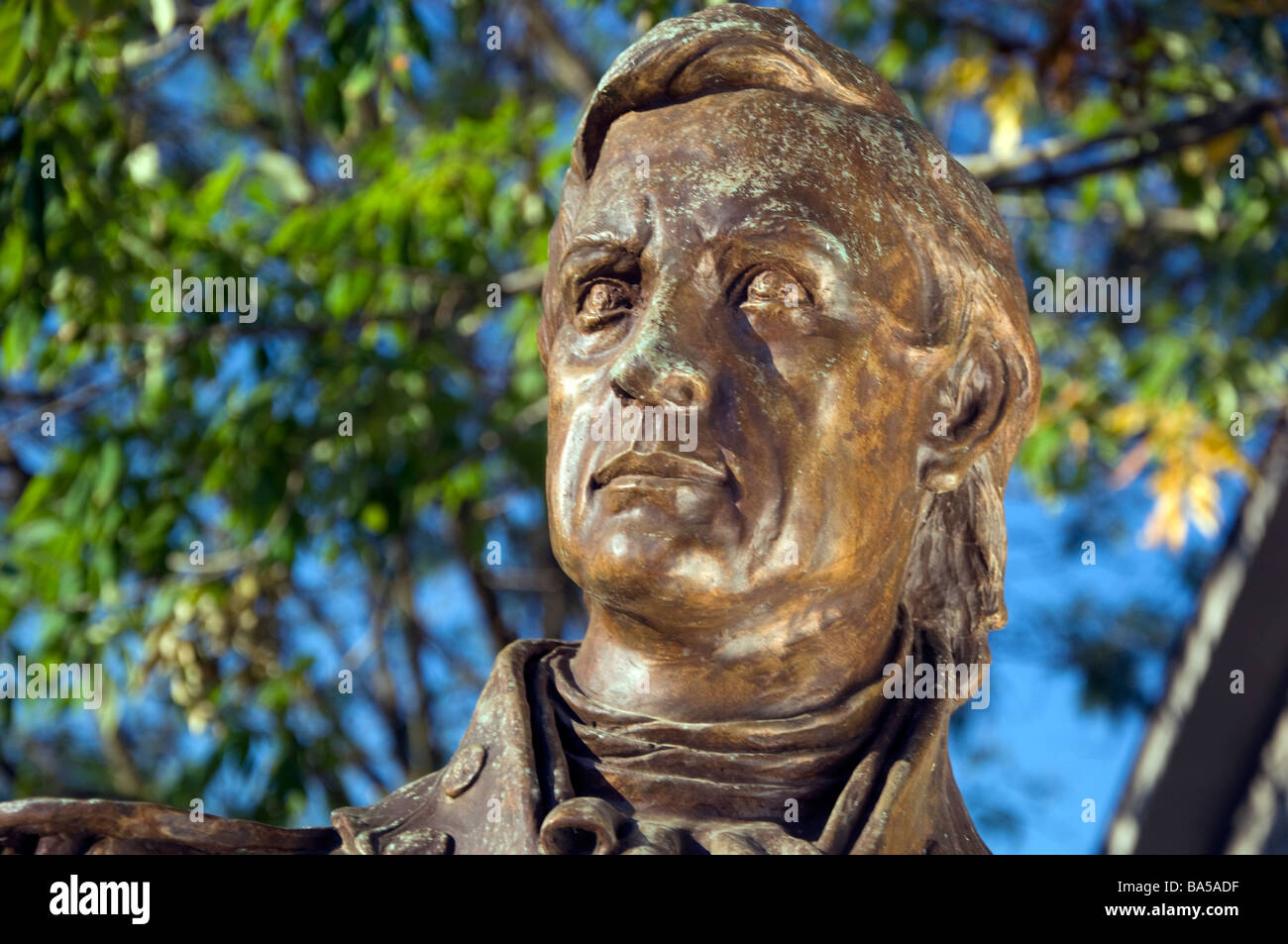 Statue von George Rogers Clark in Locust Grove in Louisville, Kentucky Stockfoto